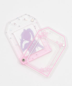 クリアお守りIDフォトケースキーホルダー