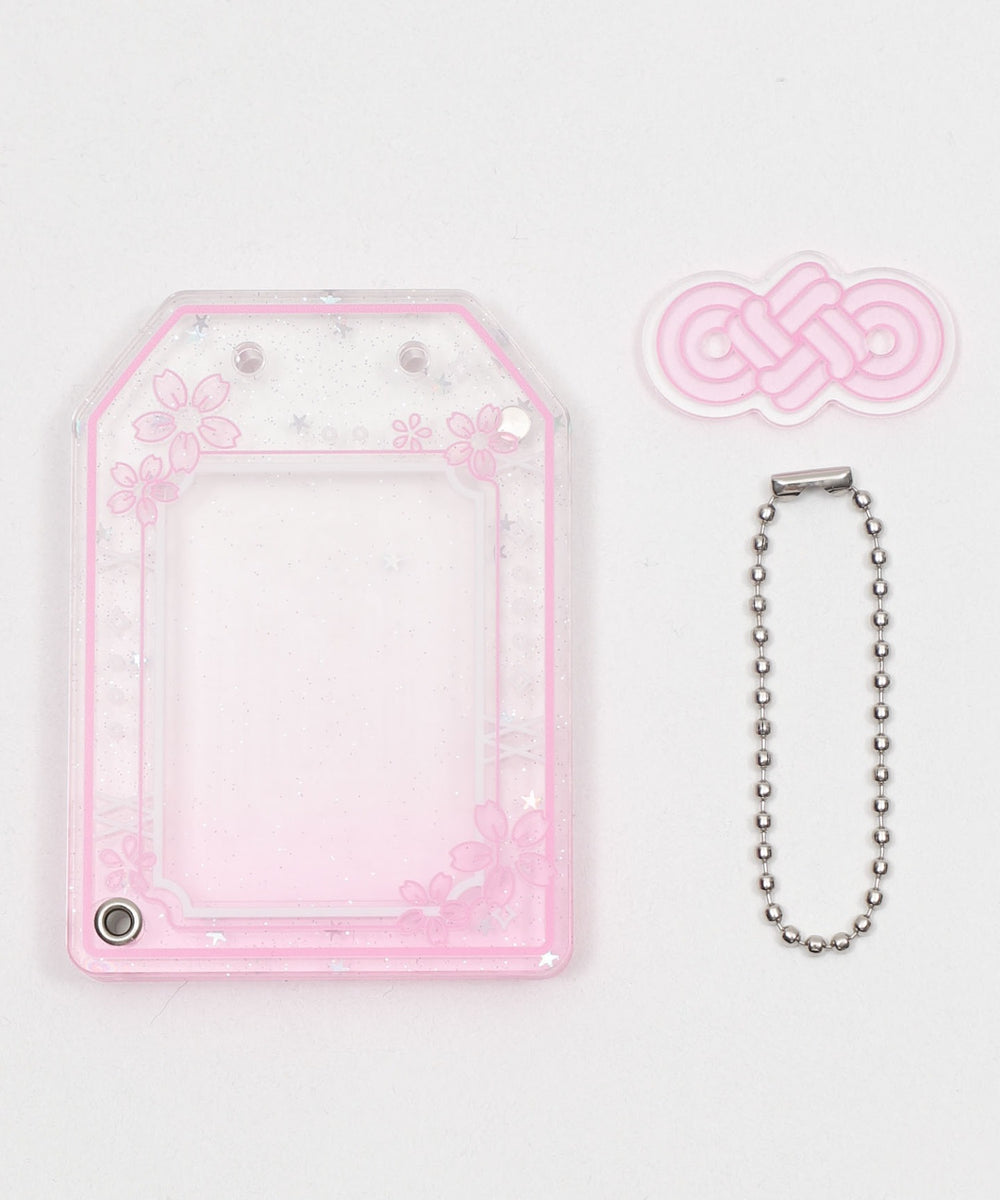 クリアお守りIDフォトケースキーホルダー