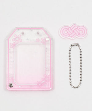 クリアお守りIDフォトケースキーホルダー