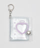 クリアハートIDフォトアルバムキーホルダー/Lパープル