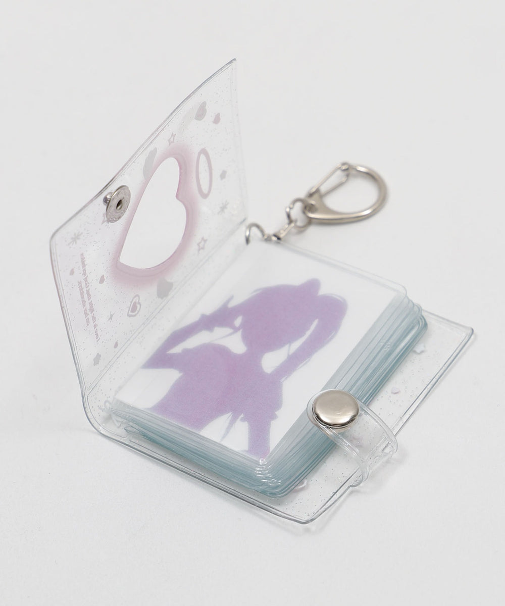 クリアハートIDフォトアルバムキーホルダー