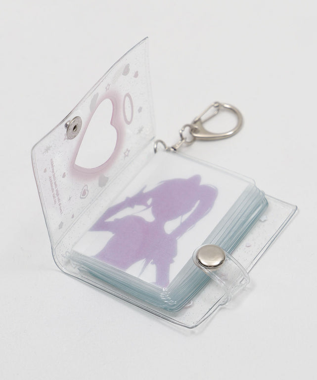 クリアハートIDフォトアルバムキーホルダー