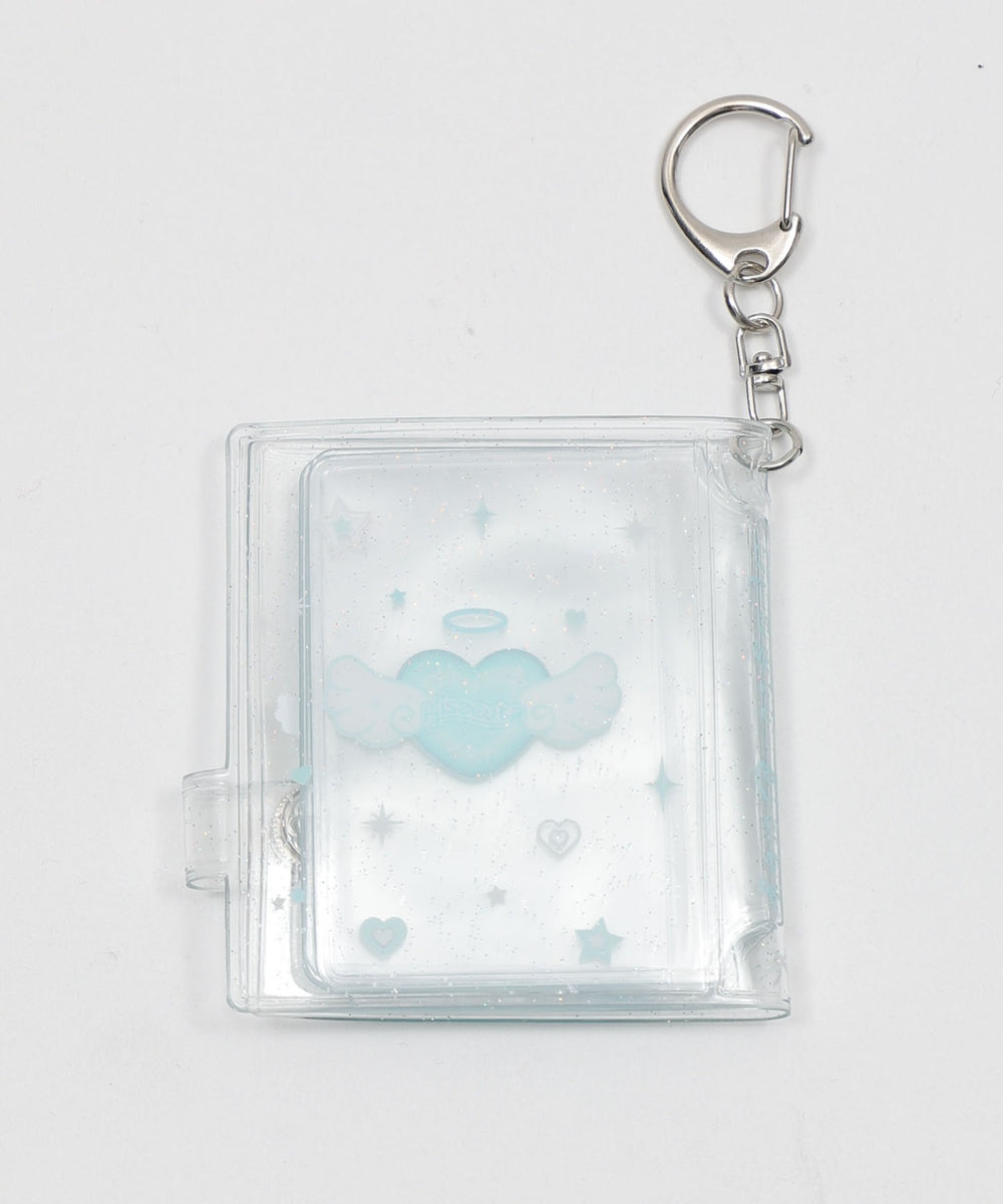 クリアハートIDフォトアルバムキーホルダー