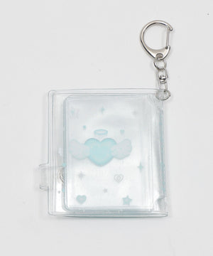 クリアハートIDフォトアルバムキーホルダー