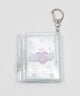 クリアハートIDフォトアルバムキーホルダー