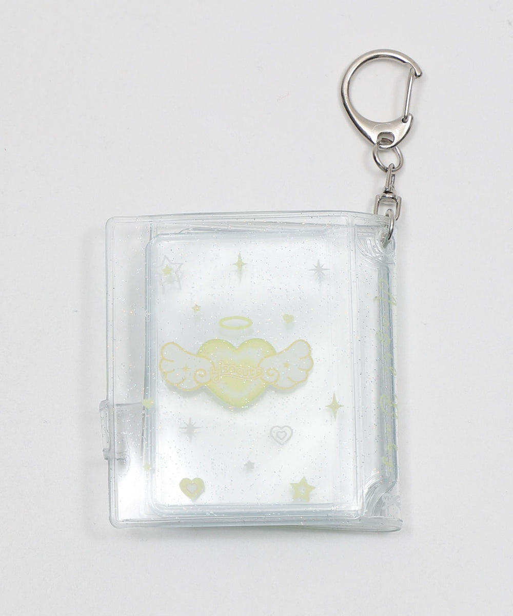 クリアハートIDフォトアルバムキーホルダー