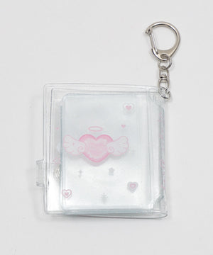 クリアハートIDフォトアルバムキーホルダー