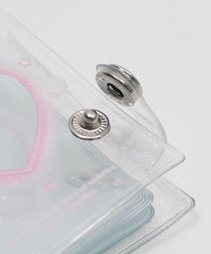 クリアハートIDフォトアルバムキーホルダー