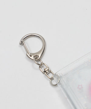 クリアハートIDフォトアルバムキーホルダー