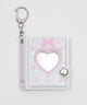 リボンハートIDフォトアルバムキーホルダー/ホワイトソノタ
