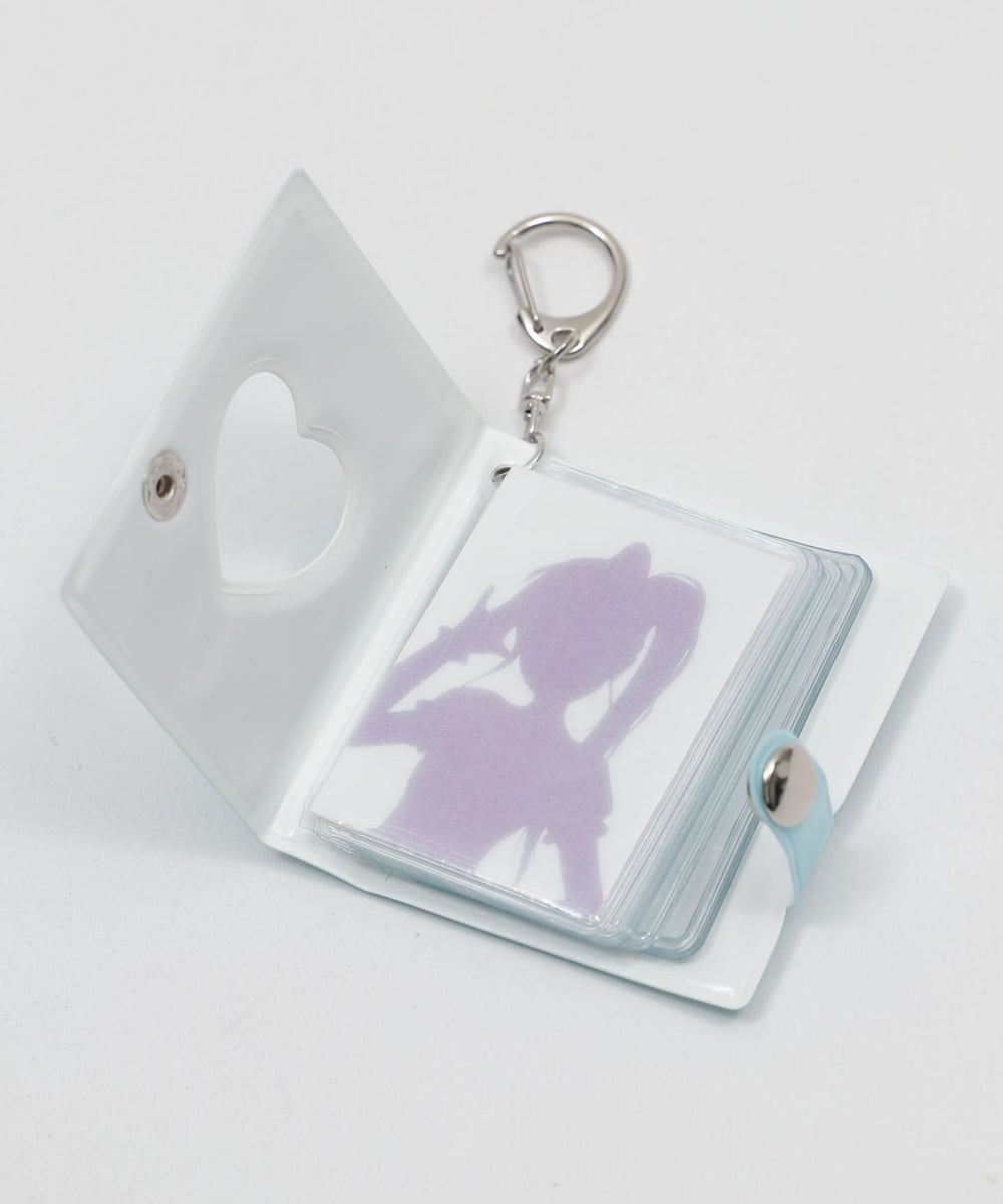 リボンハートIDフォトアルバムキーホルダー