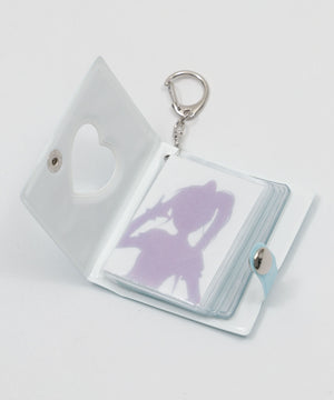 リボンハートIDフォトアルバムキーホルダー