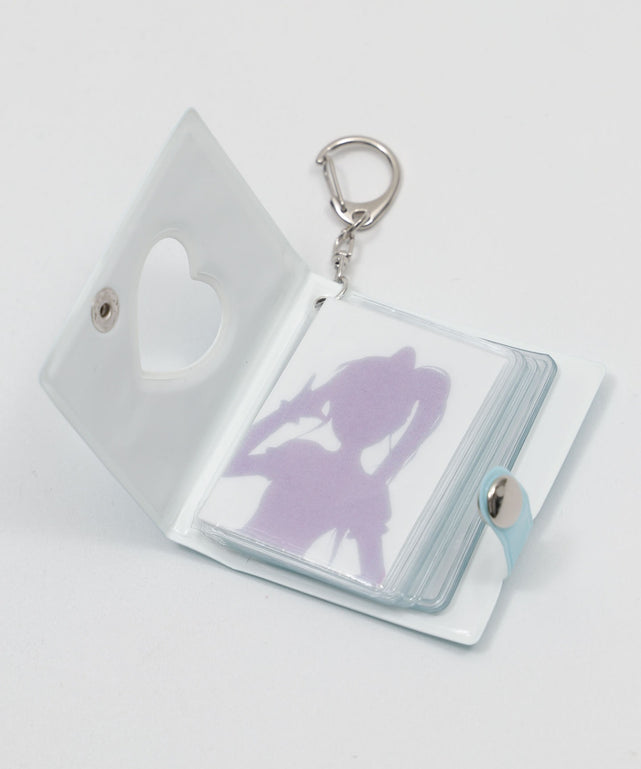 リボンハートIDフォトアルバムキーホルダー