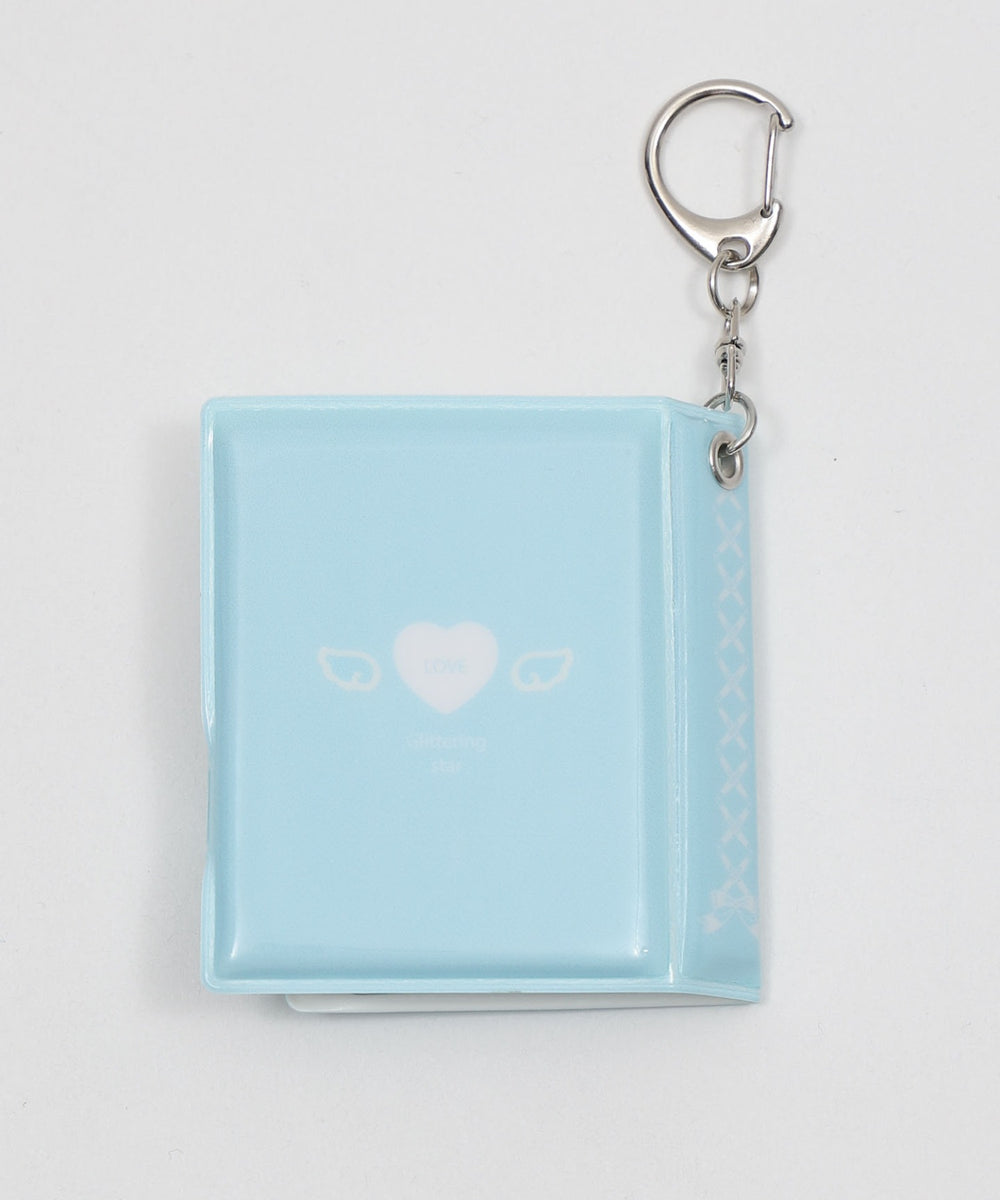 リボンハートIDフォトアルバムキーホルダー