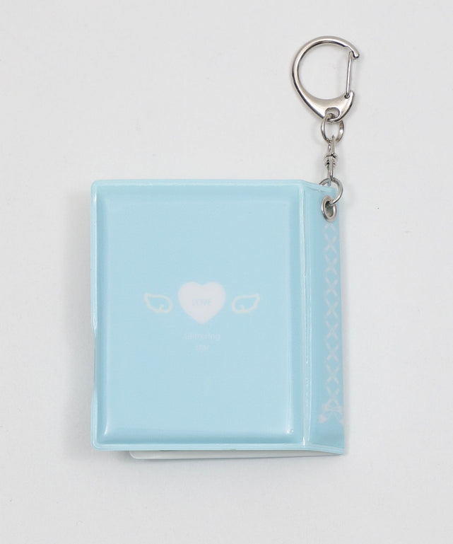 リボンハートIDフォトアルバムキーホルダー