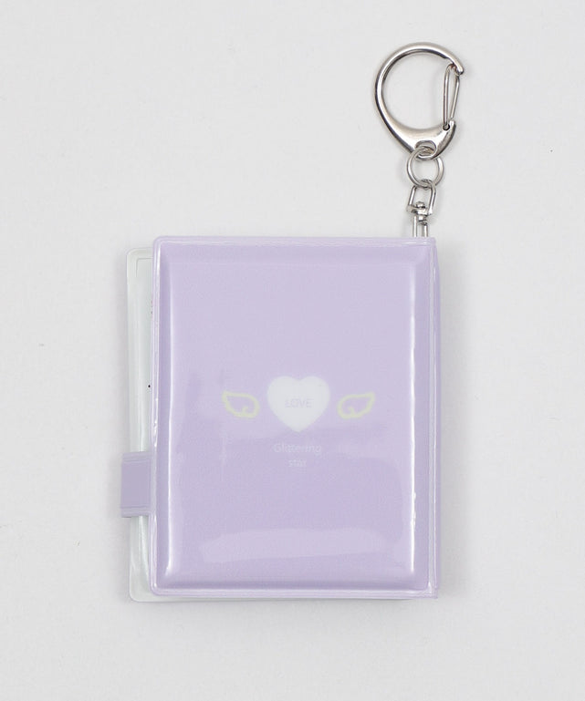 リボンハートIDフォトアルバムキーホルダー