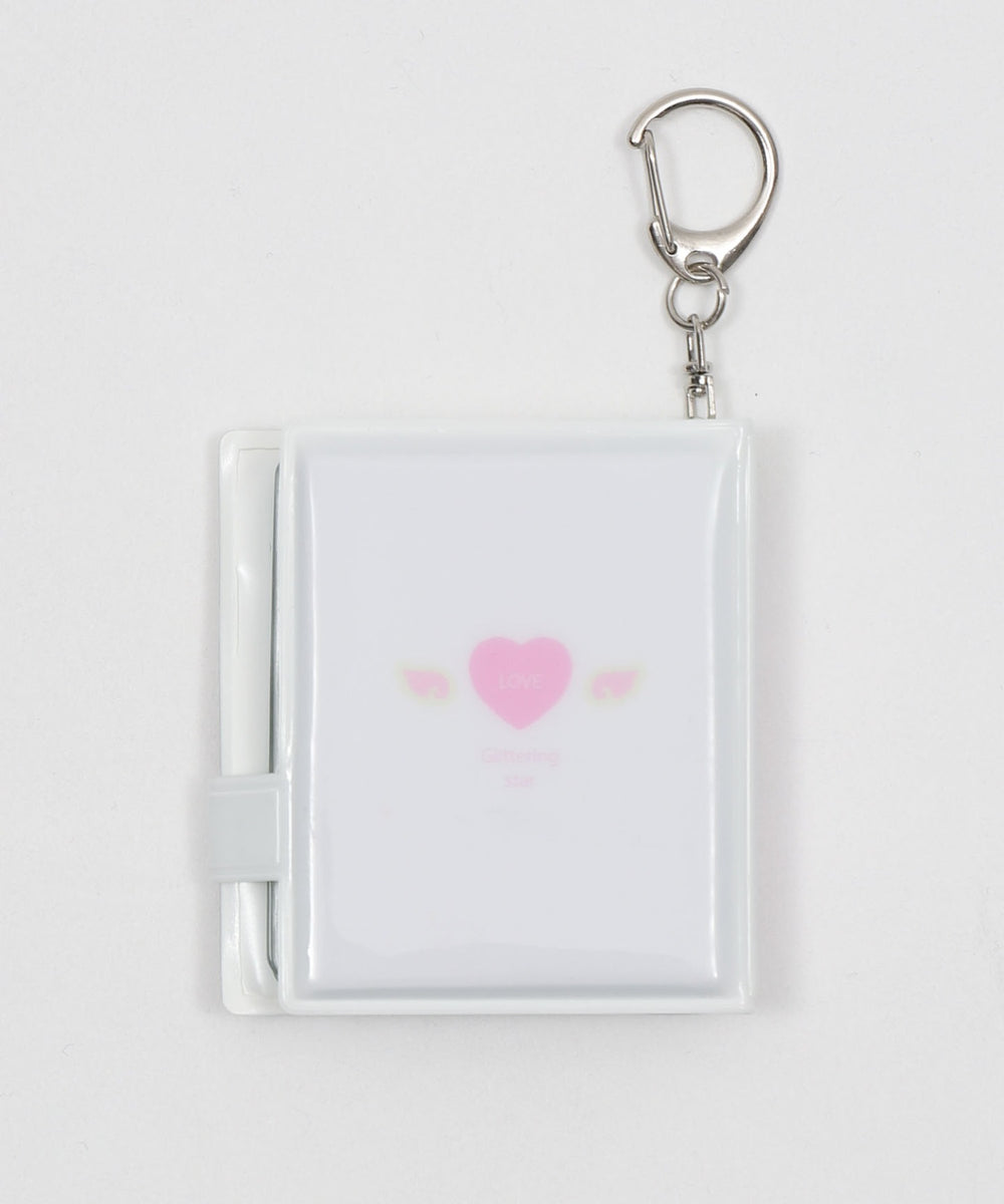 リボンハートIDフォトアルバムキーホルダー