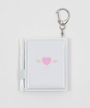 リボンハートIDフォトアルバムキーホルダー