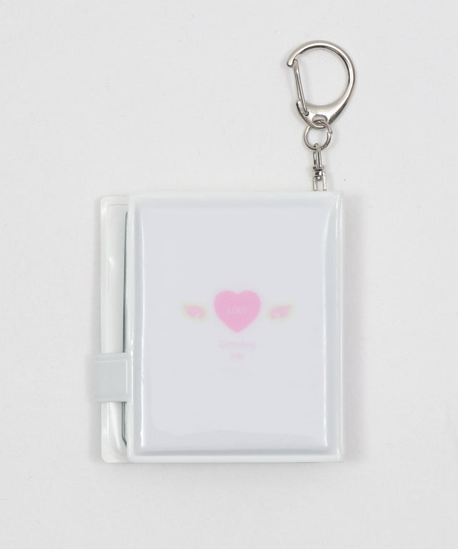 リボンハートIDフォトアルバムキーホルダー