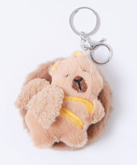 カピバラぬいぐるみミラーキーホルダー