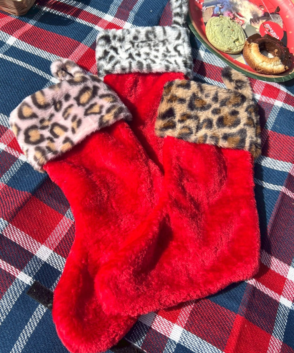 クリスマスレオパードくつした