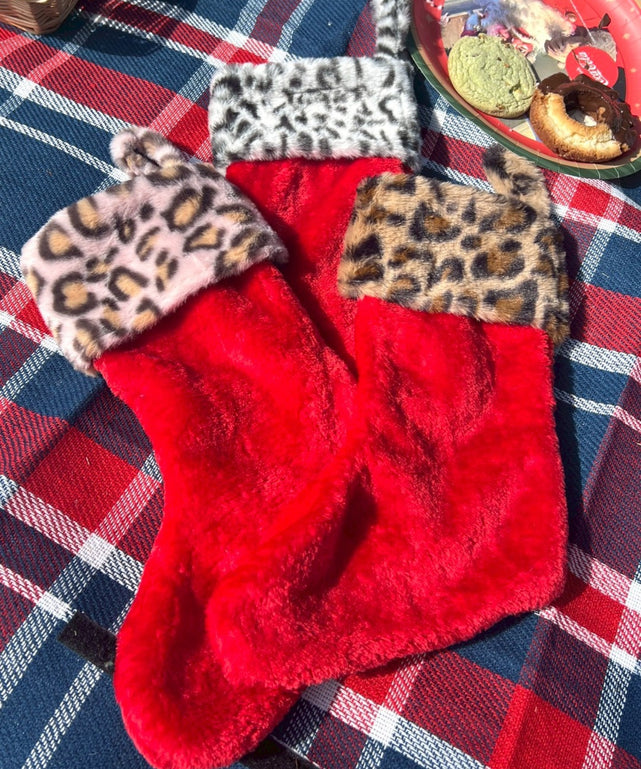 クリスマスレオパードくつした