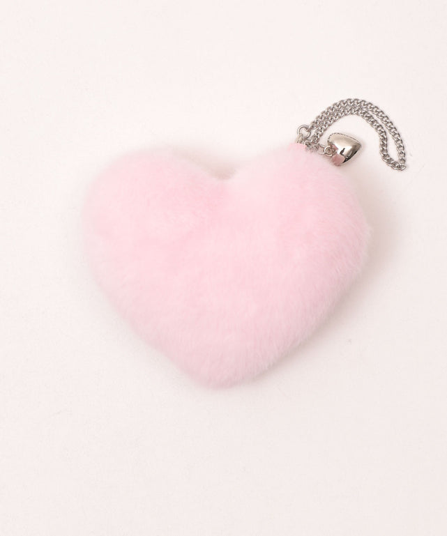 ふわふわハートIDフォトチャーム/Lピンク