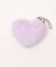 ふわふわハートIDフォトチャーム/Lパープル
