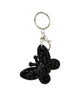 キラキラレオパバタフライキーホルダー/ブラック