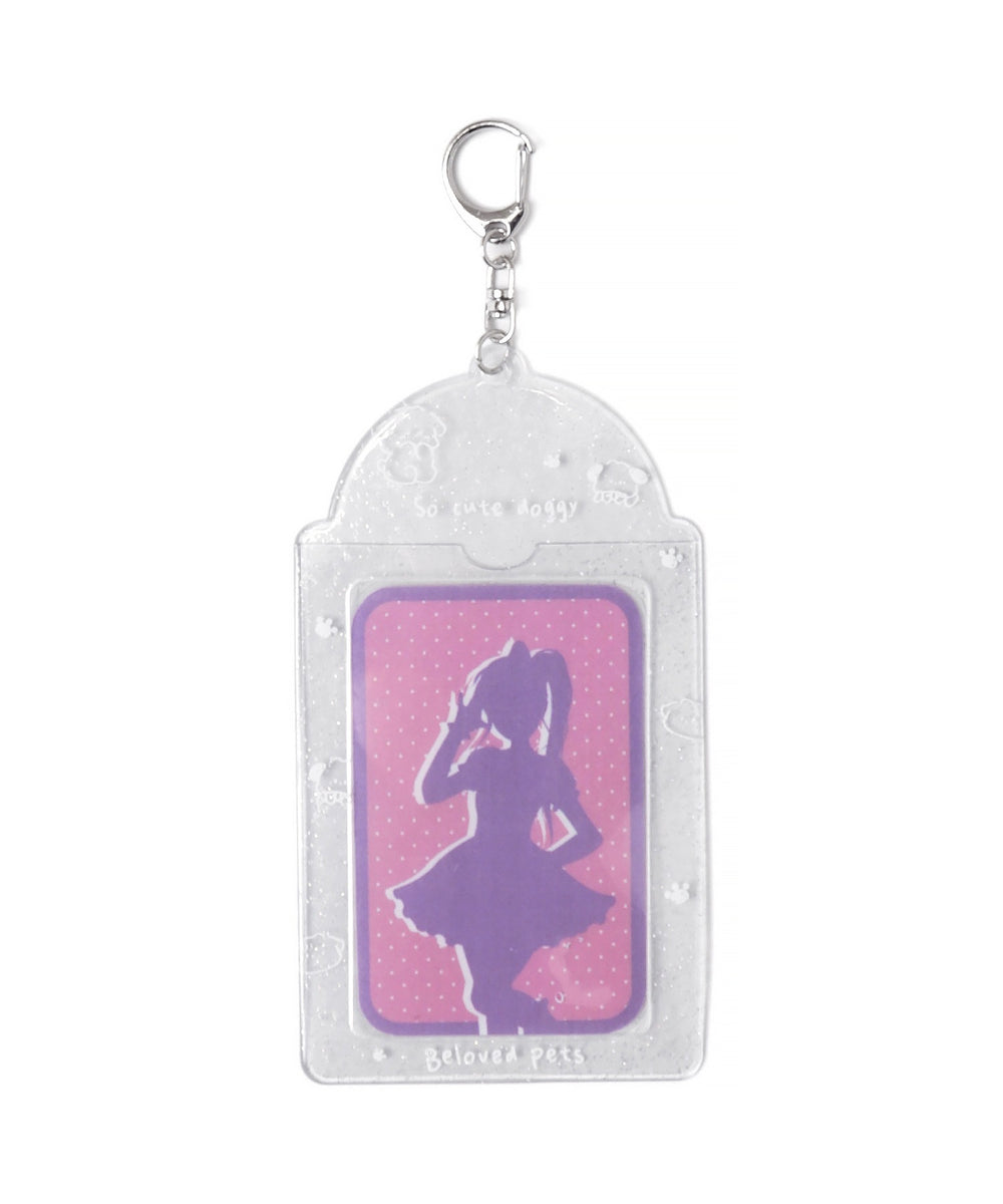 ラメクリアモチーフカードホルダーキーホルダーB