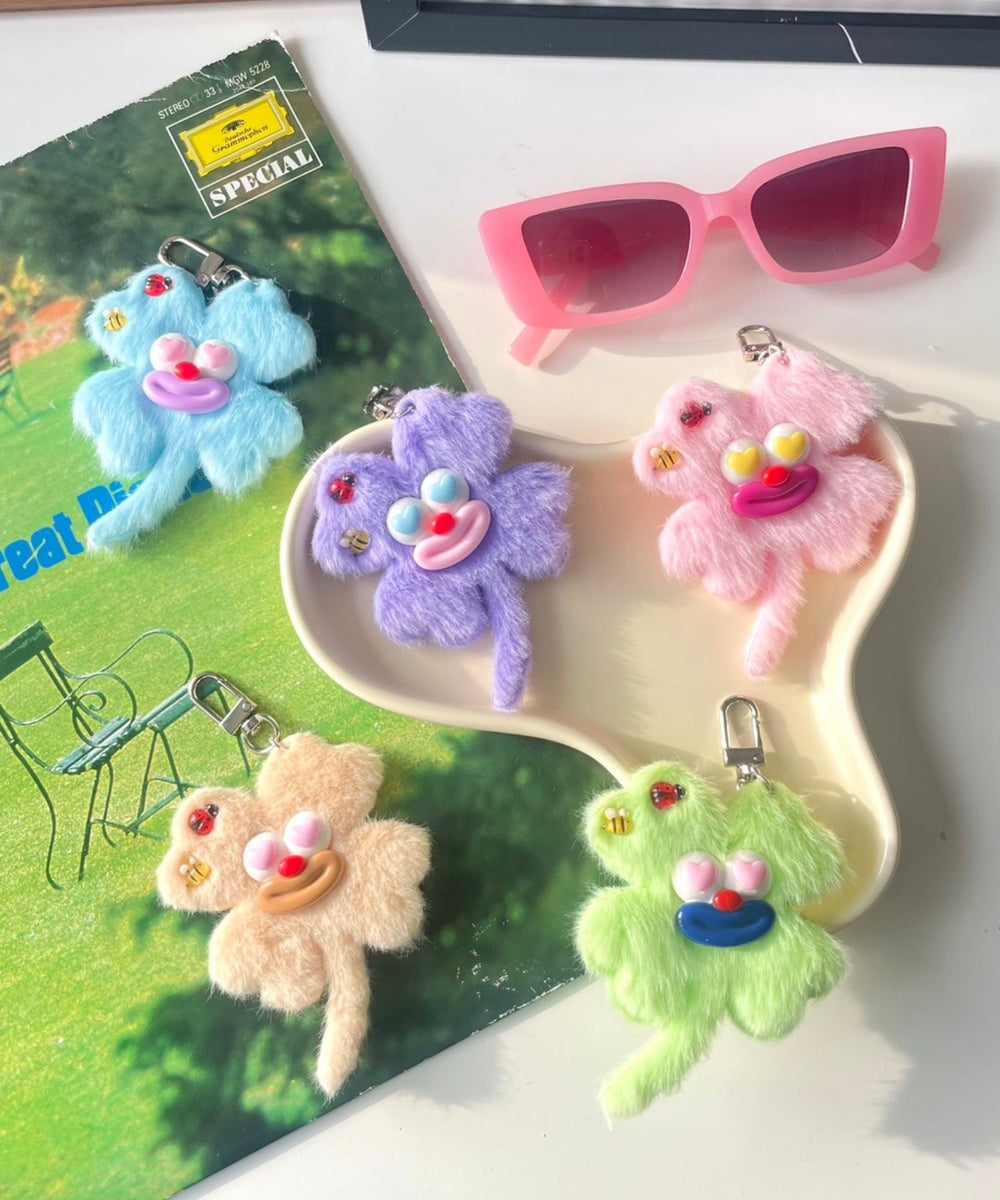 ハッピークローバーモンスターぬいぐるみキーホルダー
