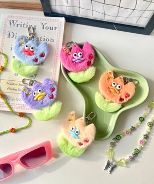 ラブリーチューリップモンスターぬいぐるみキーホルダー