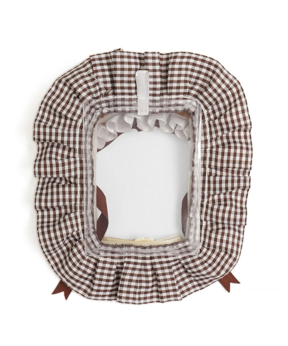 アニマルチェックフリルカードホルダー