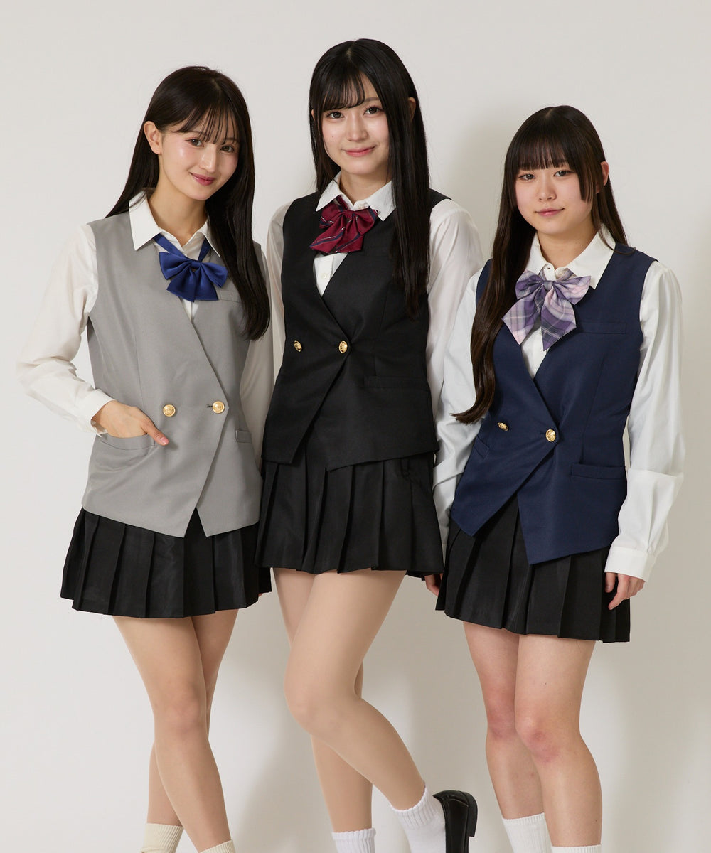 グレー モデル:158cm L着用 ブラック モデル:165cm M着用 ネイビー モデル:150cm M着用