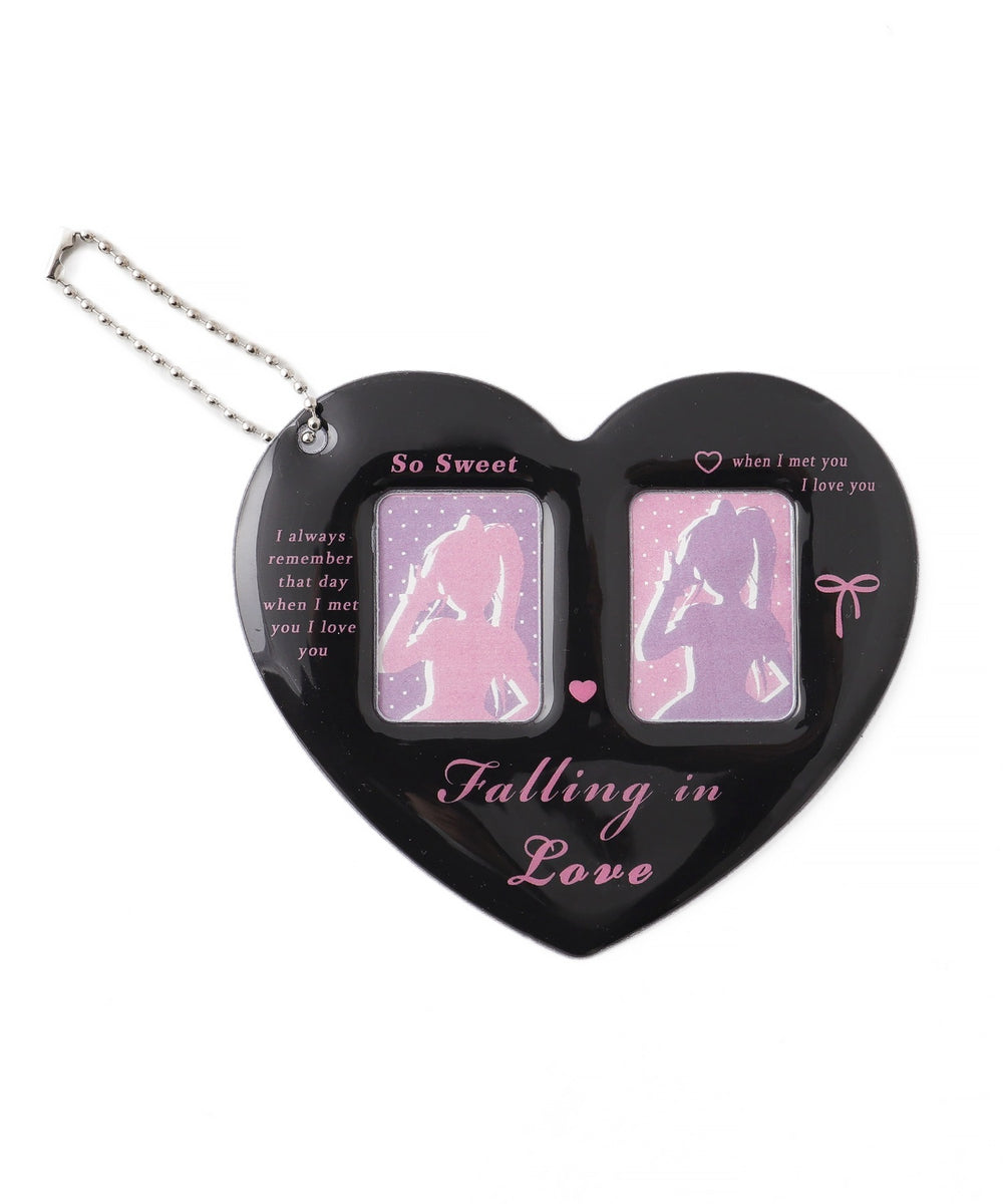 ハートIDフォトケースキーホルダー