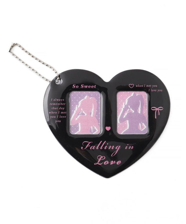 ハートIDフォトケースキーホルダー