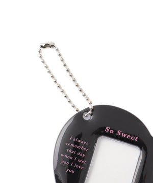 ハートIDフォトケースキーホルダー