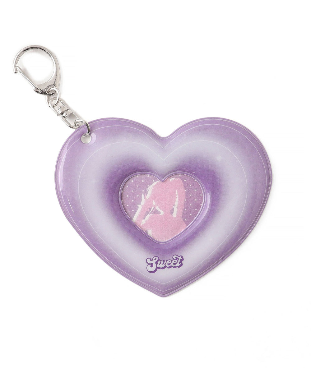 グラデーションハートIDフォトケースキーホルダー