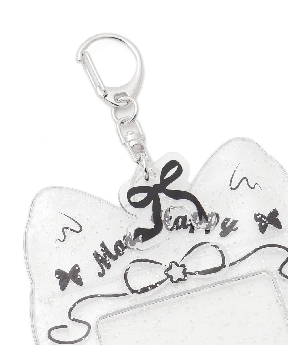 クリアラメネコカードホルダーキーホルダー