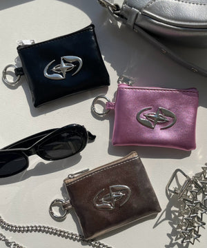 PUメタルパーツポーチ