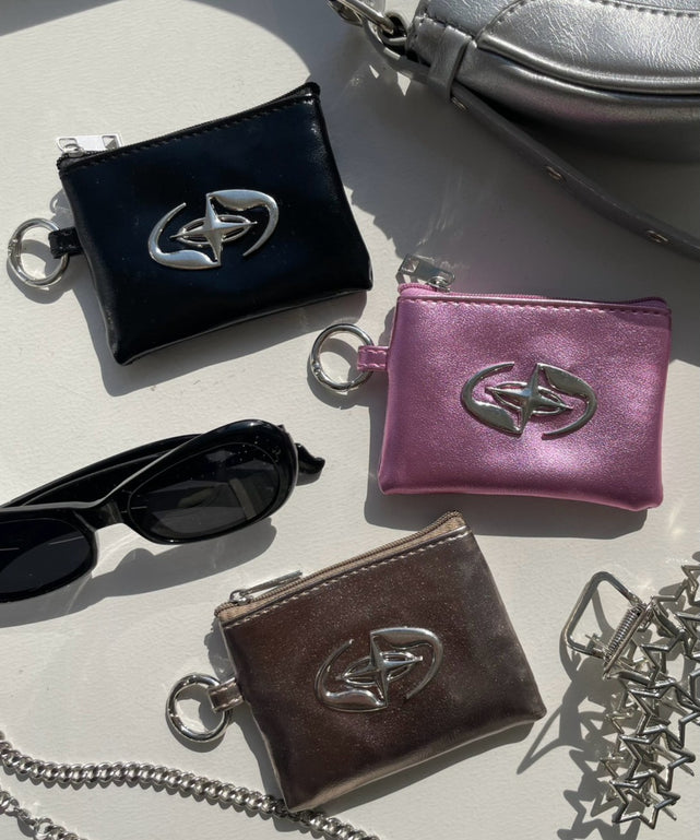 PUメタルパーツポーチ