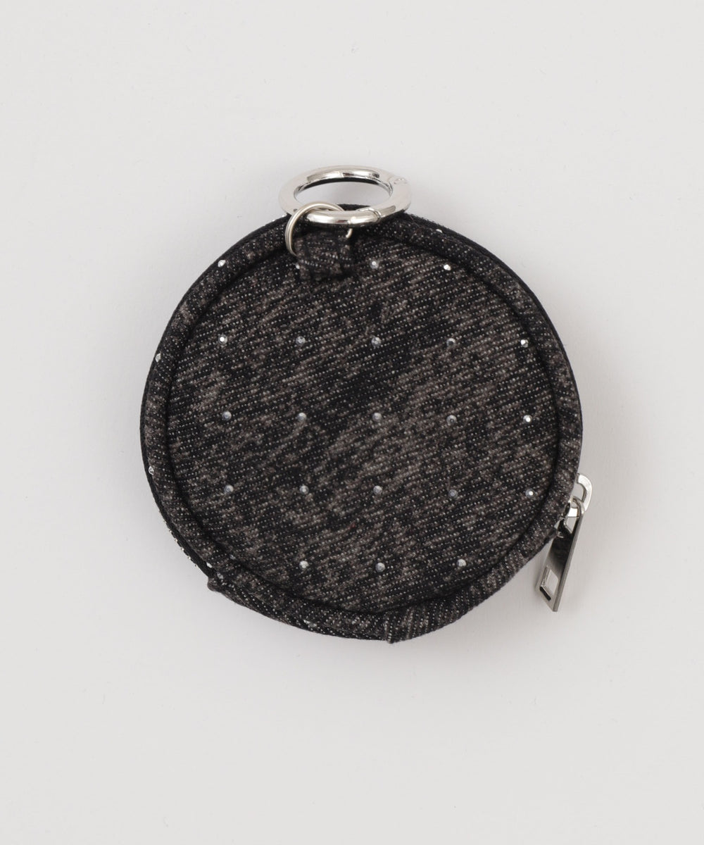 ワンポイントスタッズサークルポーチ