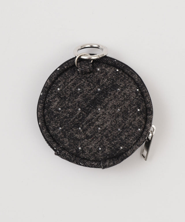 ワンポイントスタッズサークルポーチ