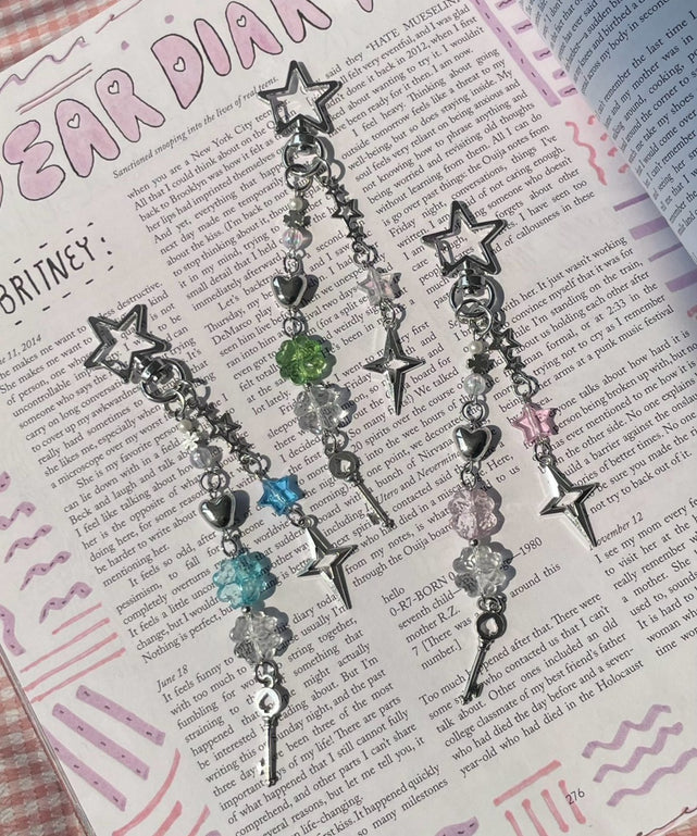 スタークローバービーズキーホルダー