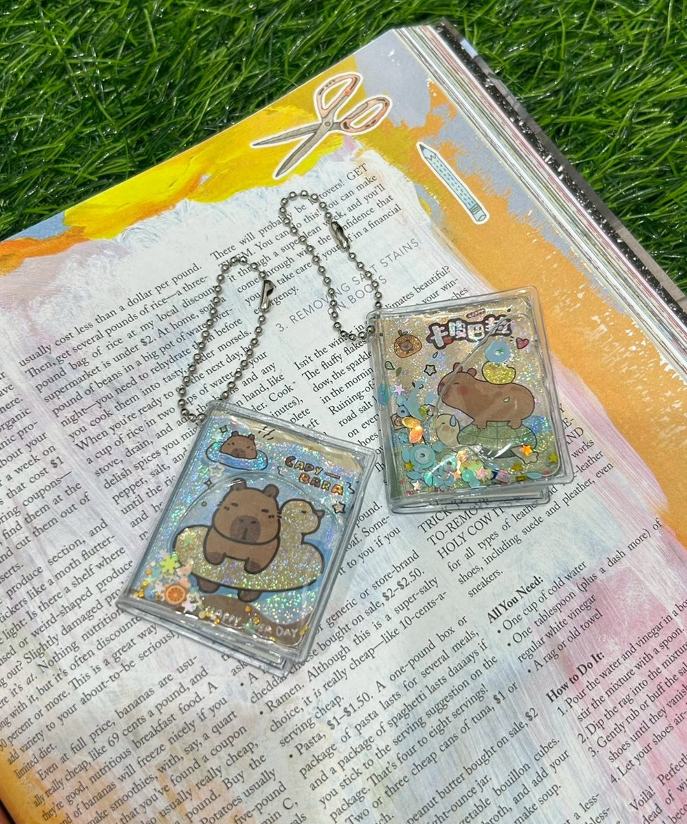 ボールチェーン付きカピバラステッカーメモ