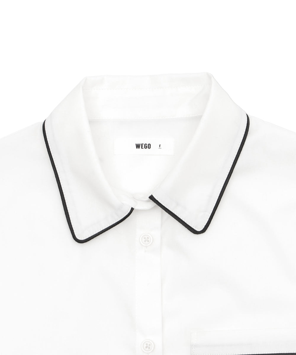 スクールパイピングシャツS／S