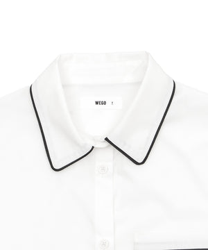 スクールパイピングシャツS／S