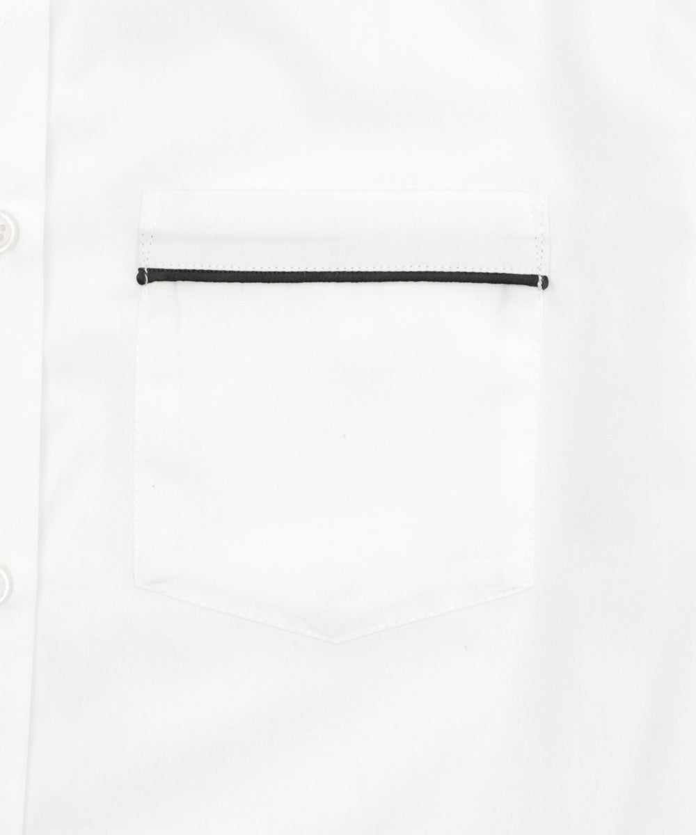 スクールパイピングシャツS／S