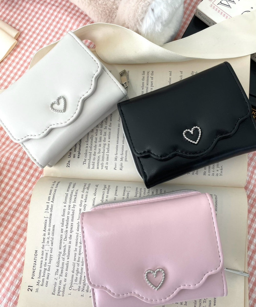 フリルデザインハートメタルウォレット