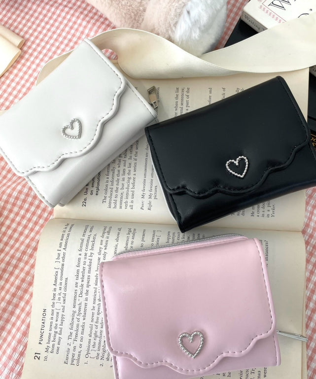 フリルデザインハートメタルウォレット